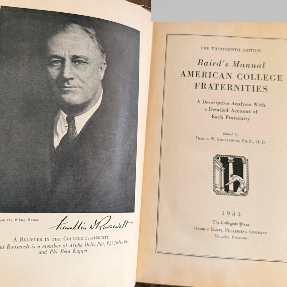 Vintage Book Set Morals & Dogma + American College Fraternities
Décor Pair - Picture 6 of 12